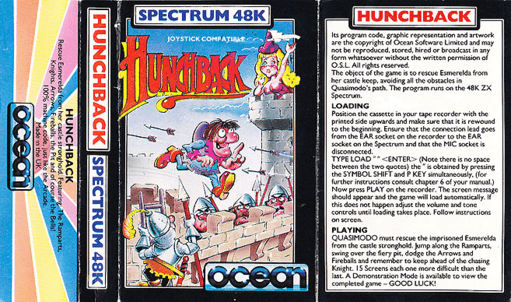 Hunchback box art for ZX Spectrum